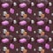 Choco marbles and candy seamless background