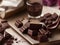 Chocoholic\\\'s Dream: Delectable Chocolates Adorn a Luxurious Table Display