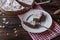 Chocolate almond cake. Traditional italian torta caprese. Gluten free