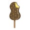 Chocolate And Almond Coated Caramel Ice-Cream Bar On A Stick