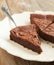 Chocolate almond cornmeal cake