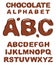 Chocolate alphabet.