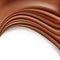 chocolate background with soft creamy waves melting on white. vector illustration