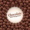 Chocolate balls background with place for your content