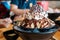 Chocolate Banana Bingsu [Korean Shaved Ice, Korean Style Dessert