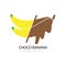 Chocolate banana logo vector