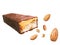 Chocolate bar caramel with nut or almond, Sweet flavor, Crispy wafer.