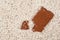 Chocolate bar dropped on carpet