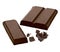 Chocolate bars or blocks with broken parts