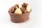 Chocolate basket with chocolate truffles