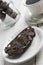 Chocolate biscotti or cantuccini coffee