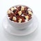 Chocolate breakfast cereal with diced fresh banana