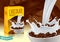 Chocolate Breakfast Cereals Realistic Composition