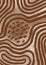 Chocolate brown abstract striped watercolor background inspired by tribal body paint. Raster texture in earth tone