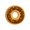 Chocolate Brown donut isolated. Sweetness vector illustration