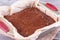 Chocolate brownie baking