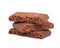 chocolate cacao cookies isolated on the white