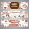 Chocolate cacao sketch banners. Design menu for restaurant, shop, confectionery, culinary, cafe, cafeteria, bar. Cocoa
