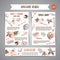 Chocolate cacao sketch brochure i banners. Design menu for restaurant, shop, confectionery, culinary, cafe, cafeteria