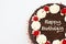 Chocolate cake, Chocolate Fudge Cake with happy birthday message