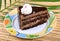 Chocolate cake piece