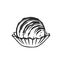 Chocolate candie monochrome outline icon