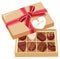 Chocolate candies in box