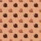 Chocolate candy seamless pattern sweet pastry background