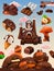 Chocolate castle cartoon illustration