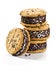 Chocolate Chip Cookie Ice Cream Sandwiches on White Background