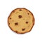 Chocolate chip cookie. Unhealthy diet. Vector illustration isolated cookie