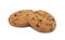 Chocolate chip cookies, isolated