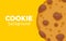 Chocolate chips cookie background.