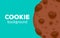 Chocolate chips cookie background.