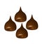 Chocolate chips vector icon