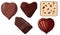 Chocolate clipart vector set flat design on white background, dessert isolated icon set element