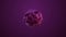 chocolate color shining purple cosmos round wave isolated on purple background. Glowing globe