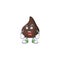 Chocolate conitos cartoon character design with mad face