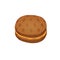 chocolate cookie sandwich. Vector illustration decorative design