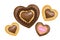 Chocolate Cookies (Hearts shape). Vector