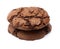 Chocolate cookies isolated