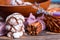 Chocolate cookies with lavender.