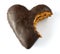 Chocolate covered gingerbread heart