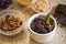 Chocolate Cranberry Bread Pudding in bowl