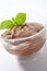 Chocolate Cream Mousse or Cocoa Pudding Isolated
