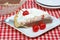 Chocolate Cream Pie with Maraschino Cherries