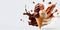 Chocolate creamy ice cream in a waffle cup, banner, Generative AI 5