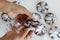 Chocolate Crinkle Cookies. A double chocolate cookies with a gooey fudgy brownie texture at the center. Rolled in powdered sugar