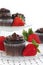 Chocolate Cupcake with Fresh Strawberry