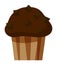 Chocolate Cupcake or Muffin with Choco Decoration